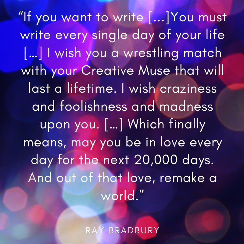 Ray Bradbury Writing 1